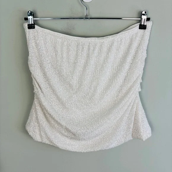 Eloquii White Sequin Skirt Set Size 14 - Picture 8 of 12